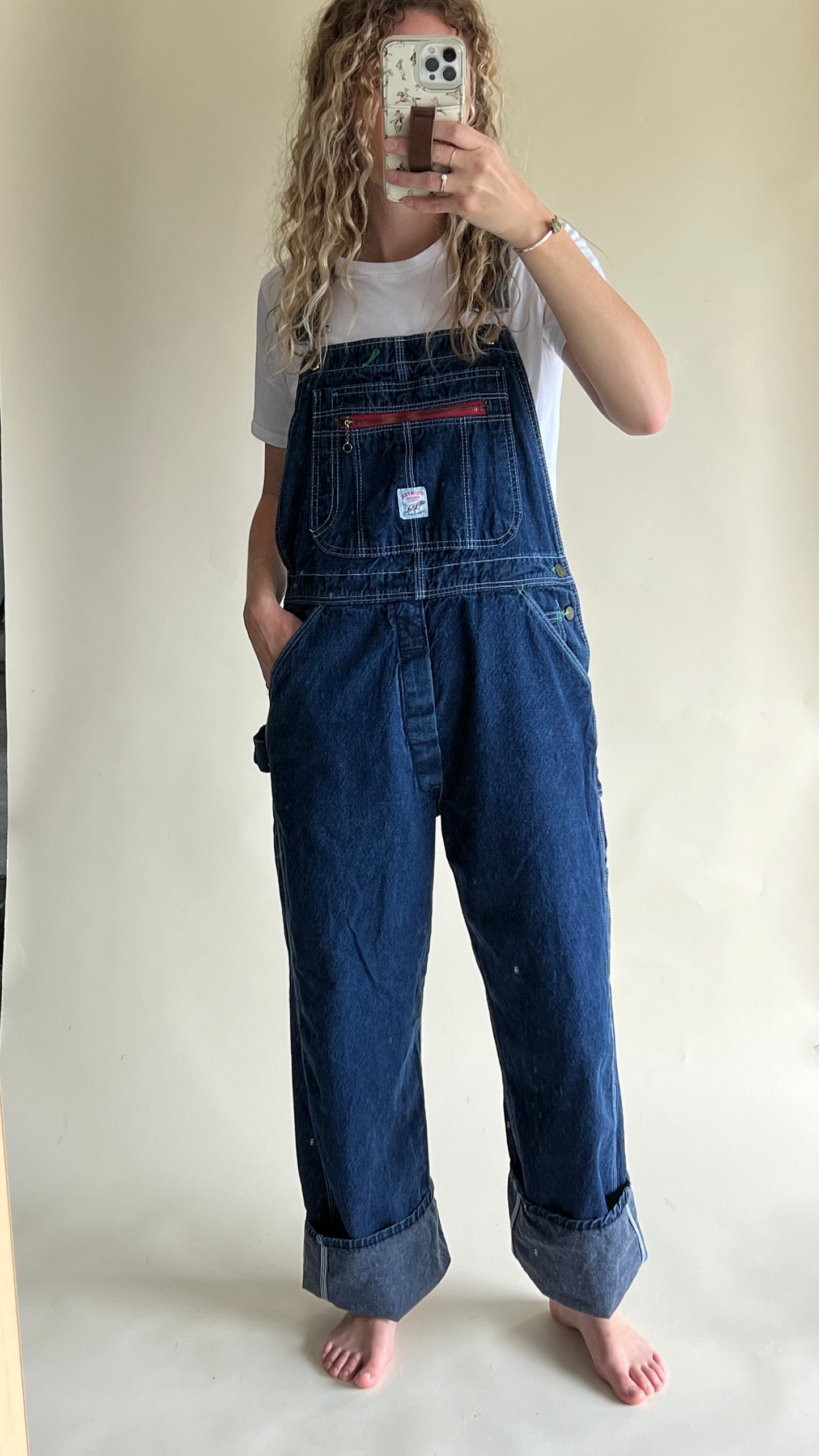 Vintage Pointer Denim Overalls (34x32)