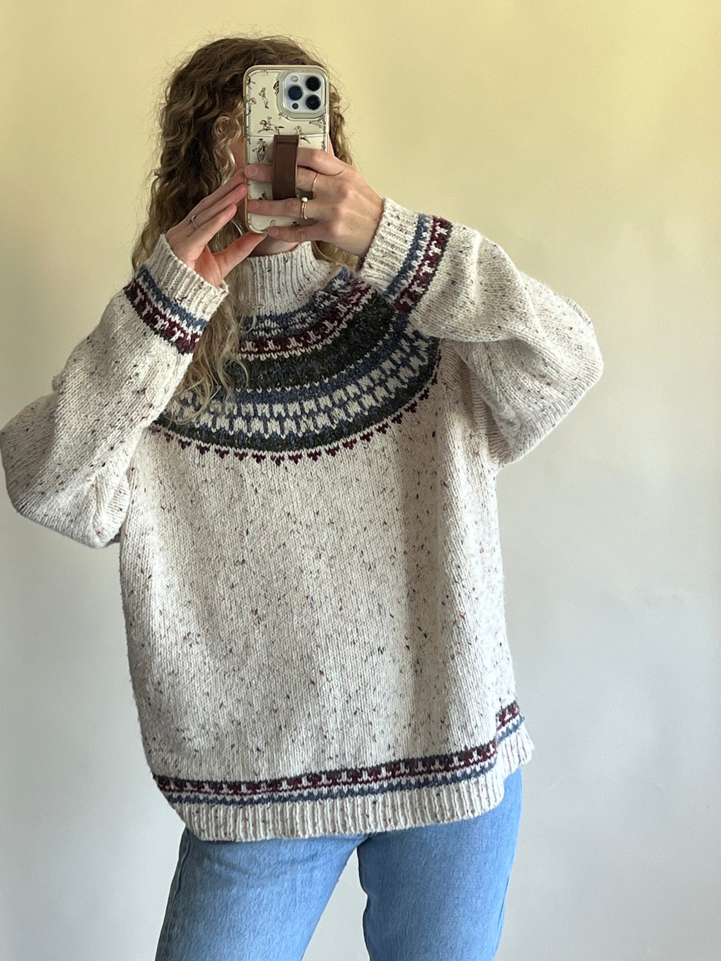 Croft & Barrow Mockneck Fair Isle Sweater (XL)