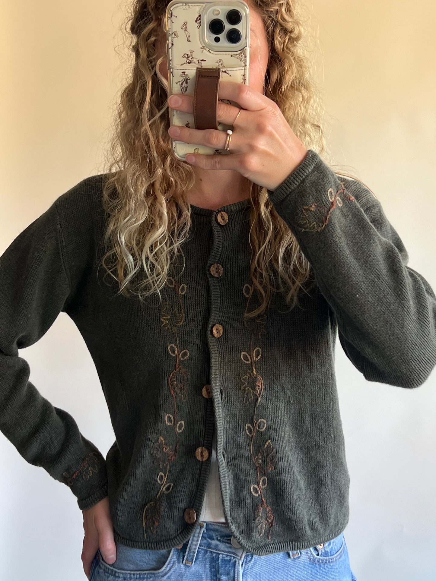 Woolrich Embroidered Fall Cardigan (S)