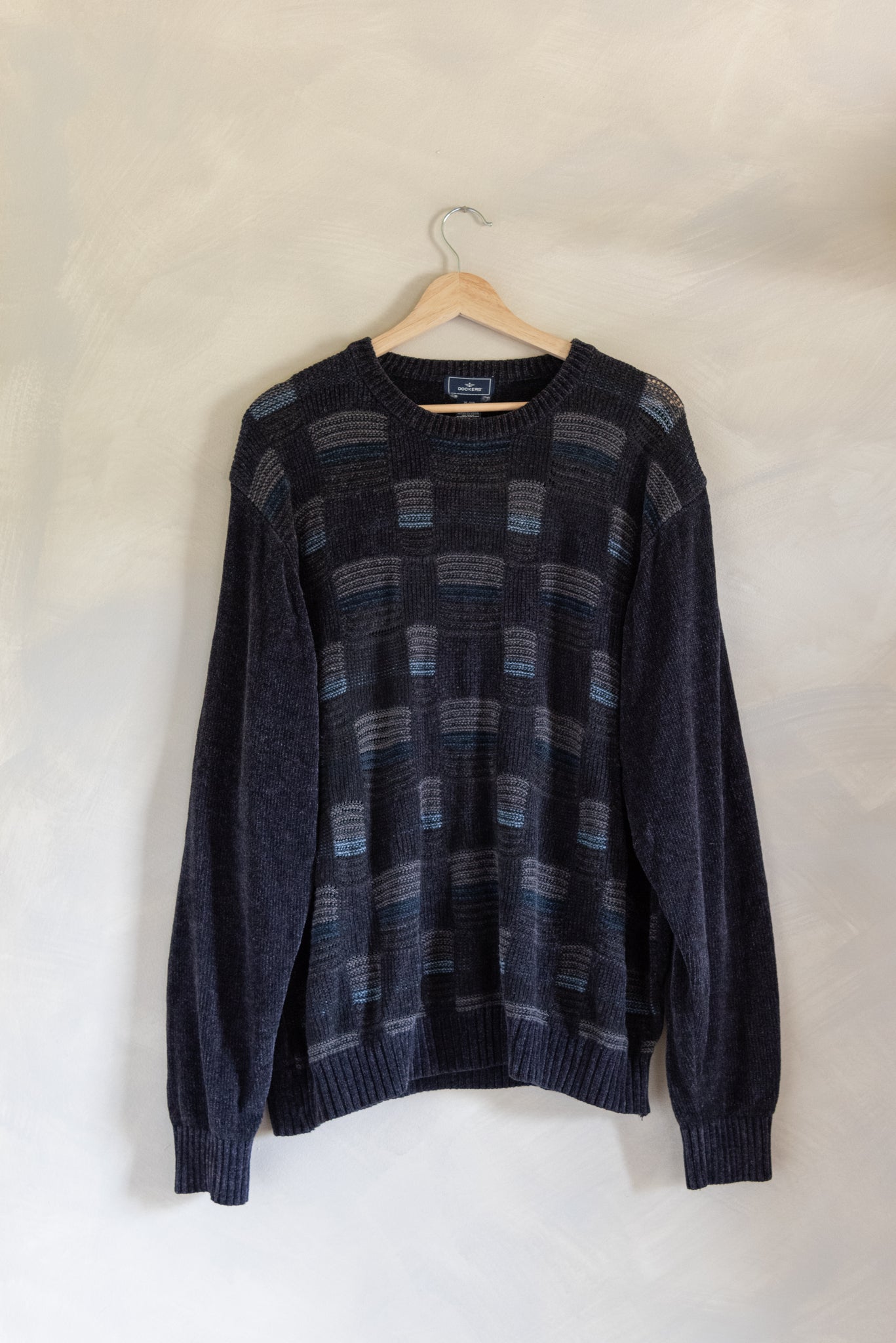 Dockers Chenille Basket Weave Sweater in Navy (XL)