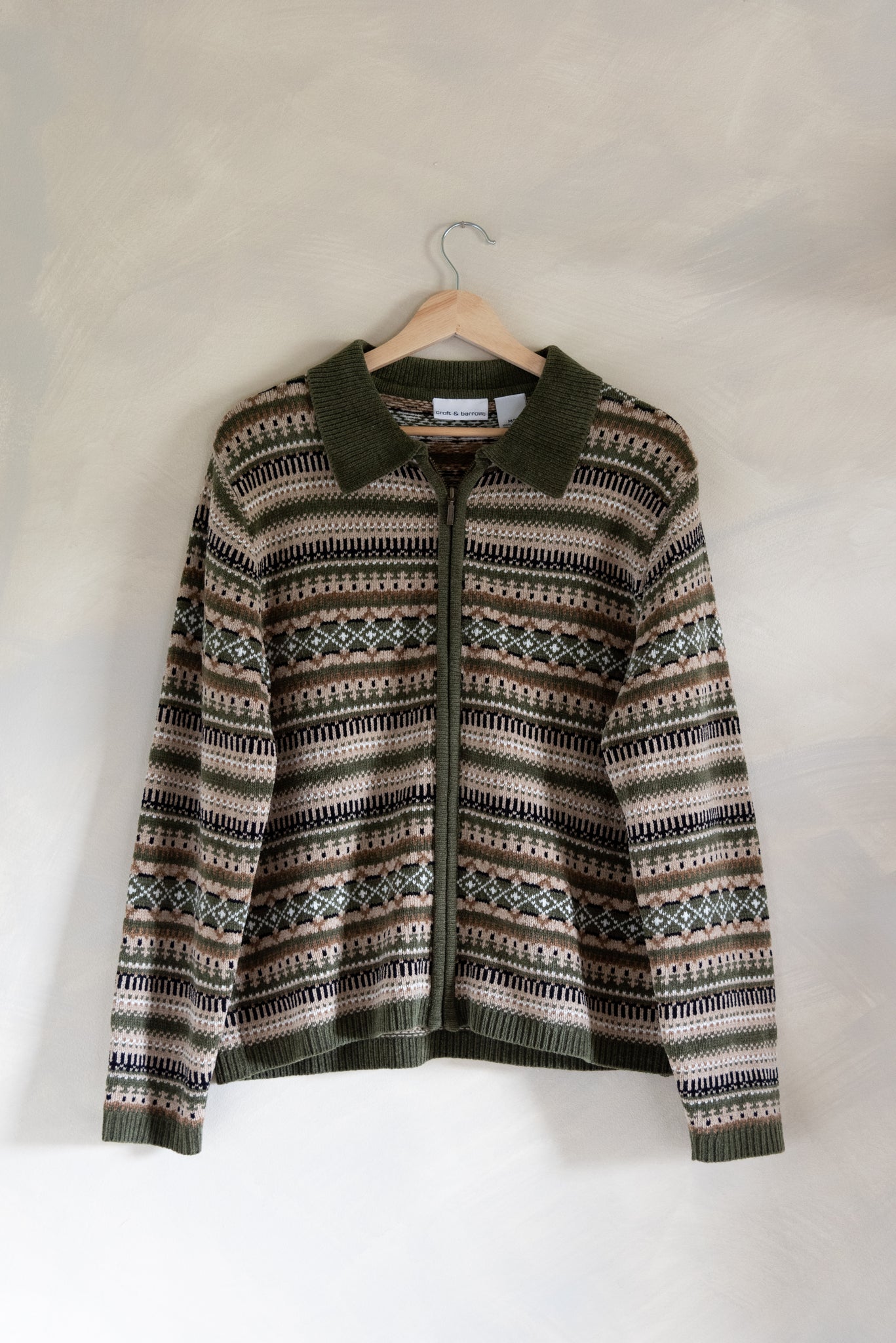 Fall Patterned Full Zip (M)