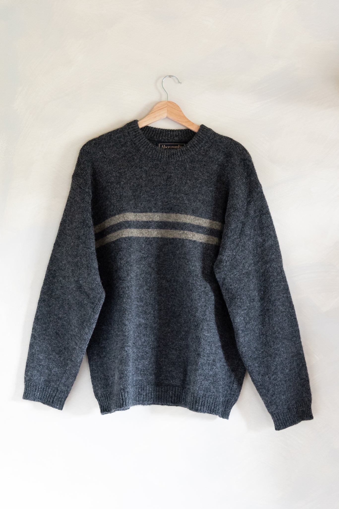 Shetland Wool Striped Sweater (Men's S)