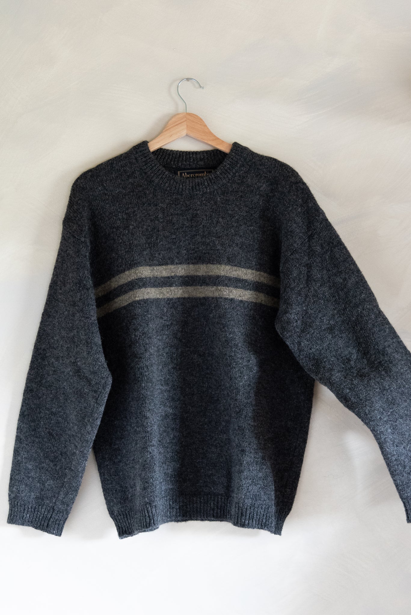 Shetland Wool Striped Sweater (Men's S)