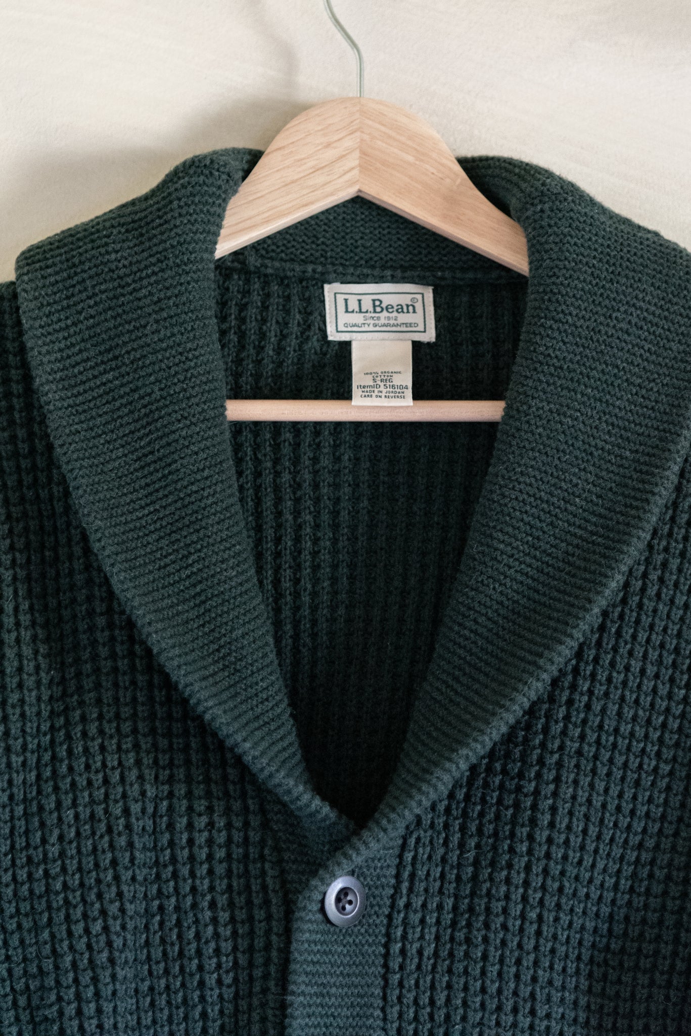 LL Bean Organic Cotton Cardigan (S)