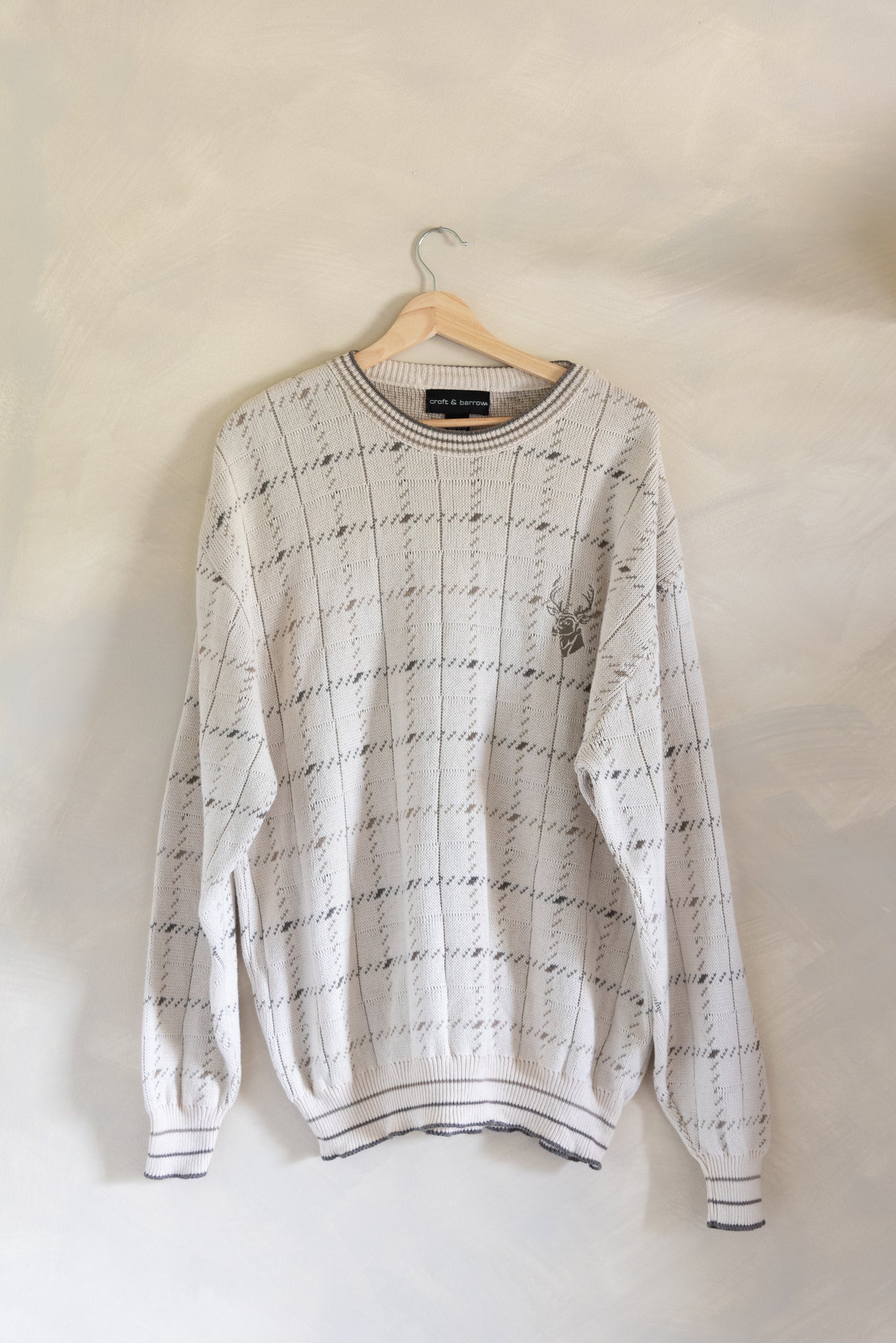 Neutral Cotton Buck Sweater (XLT)