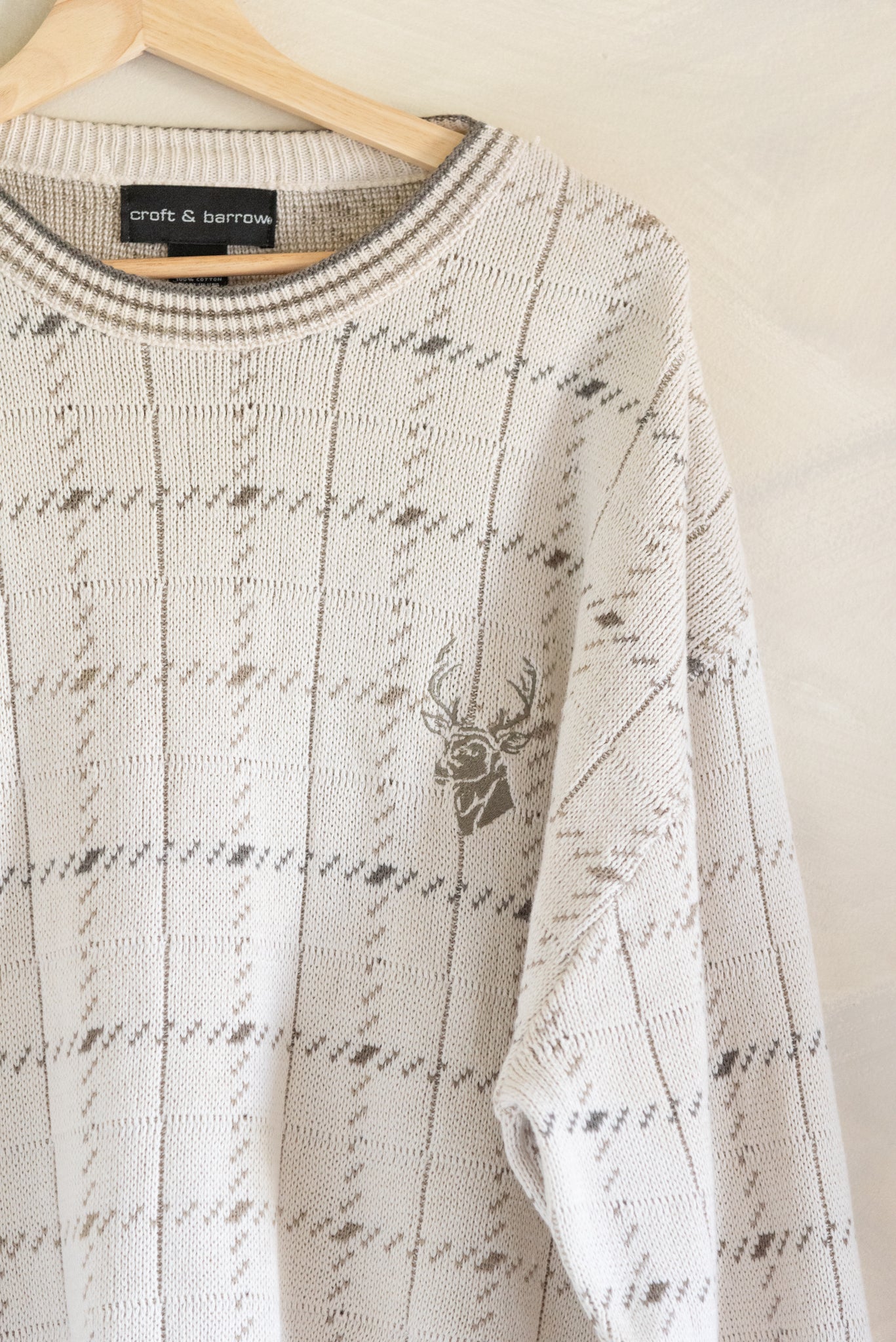 Neutral Cotton Buck Sweater (XLT)