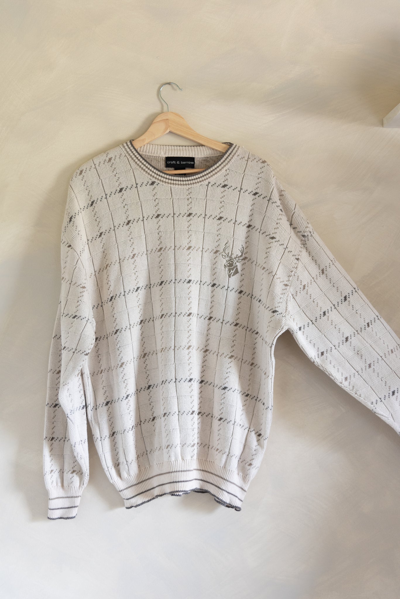 Neutral Cotton Buck Sweater (XLT)