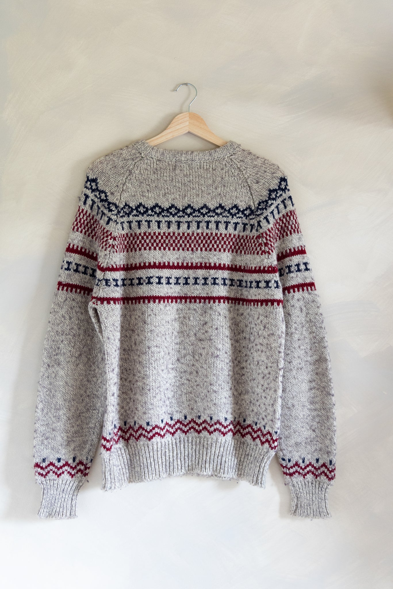 Vintage Sarby Wool Patterned Sweater (XL)